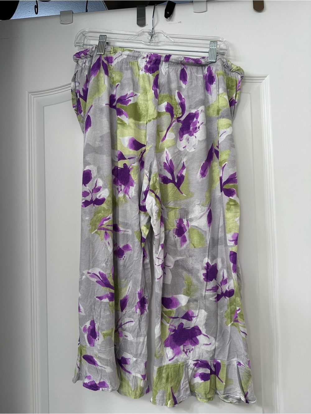 Simply Vera Vera Wang Gray Lounge cropped Pajama Pants -XL - Picture 2 of 4